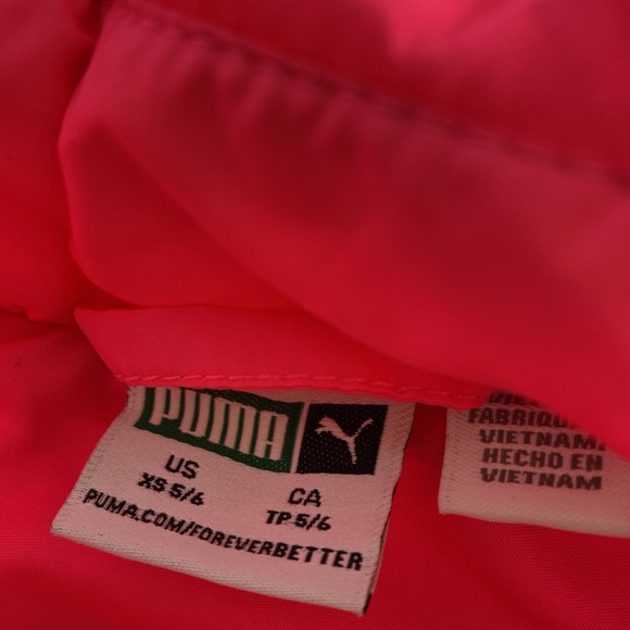 NEW Puma Puffer Quilted Pink Vest Size XS 5-6 Kids Girl - Picture 4 of 9